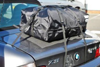 Boot-Bag origineel op grijze BMW Z3 uniek bagagerek